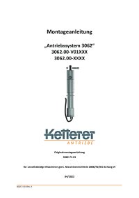 Montageanleitung Antriebssystem 3062