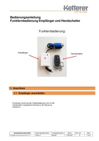 Bedienungsanleitung für Funk-Fernbedienung 3143.47-0001