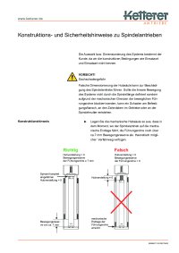 Konstruktions- und Sicherheitshinweise zu Spindelantrieben