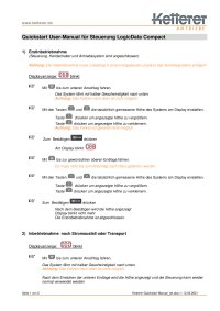 Quickstart User-Manual für Steuerung LogicData Compact (neue Version)