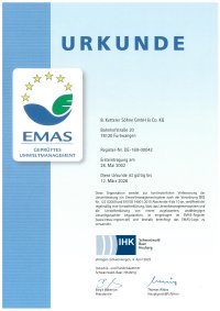 EMAS Urkunde